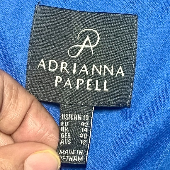 Adrianna Papell Royal Blue Lace Midi Dress - Picture 3 of 7